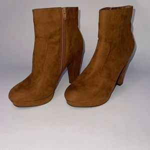 Mossimo Supply co. Light Brown Genuine Suede Upper Ankle Boots